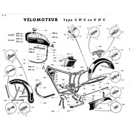 Sheet N°21A - Frame - Mud guard... - 1