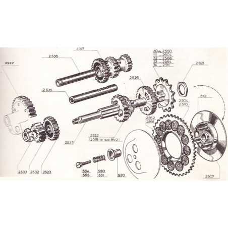 Engine - Sprocket - Connecting rod assembly N°2 - 1