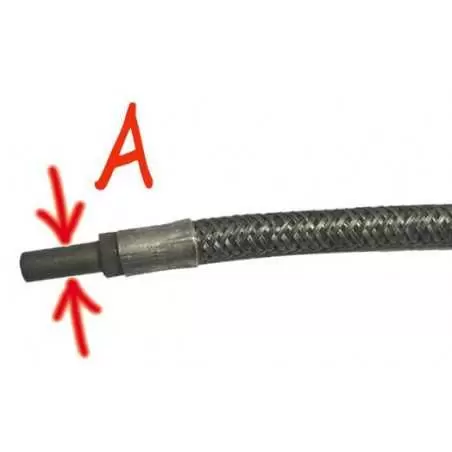 Petrol hose (stainless) Braided Unbent - 1