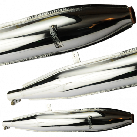 Motobécane silencer latéral (type) D45 chrome plated - 1