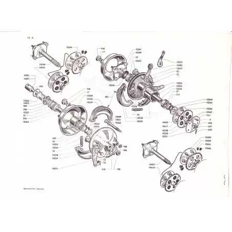 Came complète de moyeu Mobyscooter Motobécane 125cm³ - 2