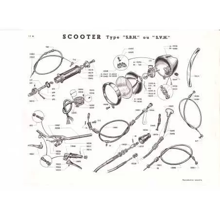 Bouton de commande Mobyscooter Motobécane 125cm³ - 3