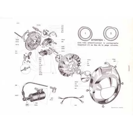 Rondelle de maintien de rotor pour Mobyscooter Motobécane - 2