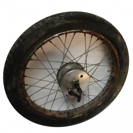 Roue Peugeot 125cm³ TL4 des années 50, avant. - 1